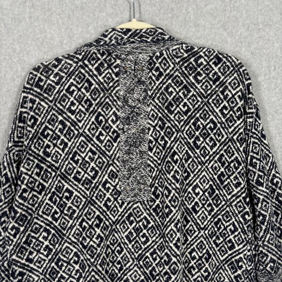 Knox Rose Cardigan Sweater Womens Large Navy Open Drape‎ Aztec Southwest Boho - Picture 10 of 13